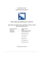 tiểu luận đề tài khảo sát hành vi mua sắm trực tuyến của giớitrẻ thành phố đà nẵng