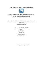 tiểu luận đề tài phân tích dữ liệu điểm chuẩn của ngành quản trị kinh doanhnăm 2022