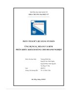 tiểu luận phân tích dữ liệu bằng python ứng dụng k means và rfm phân khúc khách hàng cho doanh nghiệp