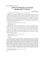 KINH TẾ HỌC PHẬT GIÁO: TỪ LÝ THUYẾT ĐẾN THỰC TIỄN Ở VIỆT NAM