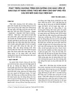 PHÁT TRIỂN CHƯƠNG TRÌNH BỒI DƯỠNG CHO GIÁO VIÊN VỀ GIÁO DỤC KỸ NĂNG SỐ NG THEO MÔ HÌNH CDIO ĐÁP ỨNG YÊU CẦU ĐỔI MỚI GIÁO DỤC HIỆN NAY