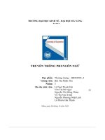 tiểu luận truyền thông phi ngôn ngữ thương lượng truyền thông phi giao tiếp