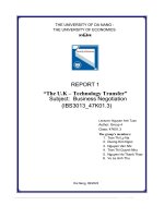 tiểu luận the u k technology transfer subject business negotiation