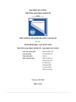 tiểu luận đề tài tình hình học tập sinh viên trường đại học kinh tế đại học đà nẵng
