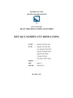 (Tiểu Luận) Báo Cáo Môn Học Quản Trị Chất Lượng Toàn Diện Kết Quả Nghiên Cứu Định Lượng.pdf
