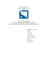 tiểu luận đề tài khảo sát tình hình học tập sinh viên đhkt đhđn