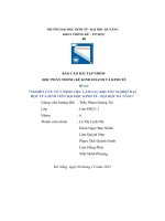 tiểu luận nghiên cứu về ý định việc làm sau khi tốt nghiệp đạihọc của sinh viên đại học kinh tế đại học đà nẵng