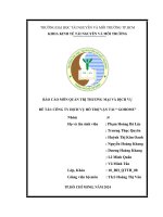 báo cáo môn quản trị thương mại và dịch vụ đề tài công ty dịch vụ hỗ trợ vận tải gohome