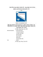 tiểu luận phân tích hành vi tiêu dùng thức ănnhanh của sinh viên trường đại học kinh tế đại học đà nẵng