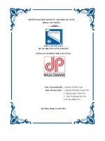 tiểu luận báo cáo giữa kỳ quản trị vốn luân chuyển công ty cổ phần nhựa đà nẵng