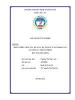Chuyên đề tốt nghiệp: Hoàn thiện công tác quản lý dự án đầu tư Bất động sản tại công ty trách nhiệm hữu hạn Hòa Bình