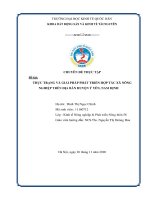 Chuyên đề thực tập: Thực trạng và giải pháp phát triển hợp tác xã nông nghiệp trên địa bàn huyện Ý Yên, Nam Định