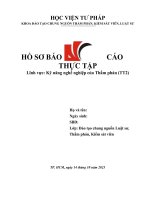 Hồ sơ Báo cáo thực tập Thẩm phán (phần kiến thức chung)