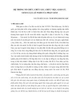 HỆ THỐNG TỔ CHỨC, CHỨC SẮC, CHỨC VIỆC, GIÁO LÝ, GIÁO LUẬT, LỄ NGHI CỦA PHẬT GIÁO