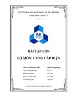 bài tập lớn bộ môn cung cấp điện giới thiệu mặt bằng phụ tải phân nhóm sơ đồ đi dây