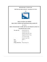 tiểu luận đề tài phân tích hành vi tiêu dùng sản phẩm xanh củangười dân đà nẵng