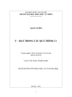 Luận văn thạc sĩ khoa học: U - hạt trong các quá trình e+e-