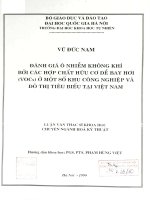 Luận văn thạc sĩ khoa học: Đánh giá ô nhiễm không khí bởi các hợp chất hữu cơ dễ bay hơi (VOC3) ở một số khu công nghiệp và đô thị tiêu biểu tại Việt Nam
