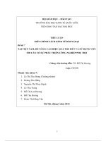 chuyên đề thực tập nâng cao hiệu quả thu hút và sử dụng vốn fdi cần có sự phát triển công nghiệp phụ trợ