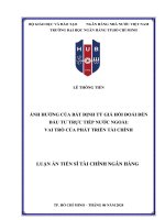 ẢNH HƯỞNG CỦA BẤT ĐỊNH TỶ GIÁ HỐI ĐOÁI ĐẾN ĐẦU TƯ TRỰC TIẾP NƯỚC NGOÀI: VAI TRÒ CỦA PHÁT TRIỂN TÀI CHÍNH