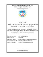 Chuyên đề thực tập: Giải pháp hoàn thiện quy trình bán hàng và ứng dụng công nghệ thông tin trong quy trình bán hàng tại công ty Lữ hành HaNoiTourist