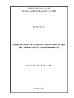 Luận văn thạc sĩ khoa học: Nghiên cứu đề xuất giải pháp xây dựng cơ sở dữ liệu địa chính huyện Ba Vì, thành phố Hà Nội
