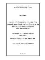 Luận văn thạc sĩ khoa học: Nghiên cứu ảnh hưởng của hiệu ứng giảm kích thước lên sự gia tăng sóng âm (phonon âm) giam cầm trong siêu mạng pha tạp