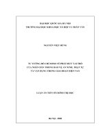 Luận án tiến sĩ Chính trị học: Tư tưởng Hồ Chí Minh về phát huy vai trò của nhân dân trong bảo vệ an ninh, trật tự và vận dụng trong giai đoạn hiện nay