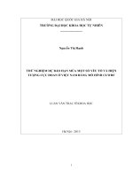 Luận văn thạc sĩ khoa học: Thử nghiệm dự báo hạn mùa một số yếu tố và hiện tượng cực đoan ở Việt Nam bằng mô hình clWRF
