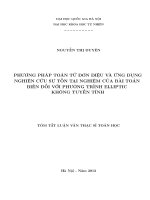 Luận văn thạc sĩ Toán học: Phương pháp toán tử đơn điệu và ứng dụng nghiên cứu sự tồn tại nghiệm của bài toán biên đối với phương trình ELLIPTIC không tuyến tính