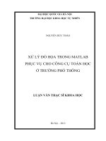 Luận văn thạc sĩ khoa học: Xử lý đồ họa trong Matlab phục vụ cho công cụ toán học ở trường phổ thông