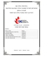 tiểu luận THIẾT KẾ CÔNG NGHỆ CHẾ TẠO MÁY