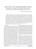 GIẢI PHÁP TIÊU THỤ RAU, QUẢ TẠI CHỢ VÀ SIÊU THỊ: LÝ LUẬN VÀ KINH NGHIỆM