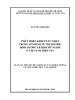 phát triển kinh tế tư nhân trong nền kinh tế thị trường định hướng xã hội chủ nghĩa ở việt nam hiện nay