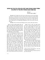 BẢNG GIÁ TRỊ CỦA VĂN HÓA VIỆT NAM TRONG HÀNH TRÌNH CHUYỂN TỪ TRUYỀN THỐNG SANG HIỆN ĐẠI