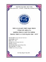 TÌNH YÊU ĐÔI LỨA  KHÔNG PHẢI LÀ ĐỀ TÀI CHÍNH  TRONG THƠ CA CÁCH MẠNG 1945 – 1975