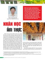 NHÂN HỌC ẨM THỰC: QUAN ĐIỂM CỦA HAI TRƯỜNG PHÁI CHỨC NĂNG VÀ CẤU TRÚC