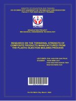 research on the torsional strength of composite products manufactured from the plastic injection molding process