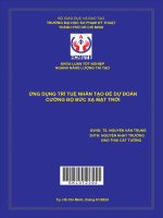 ứng dụng trí tuệ nhân tạo để dự đoán cường độ bức xạ mặt trời