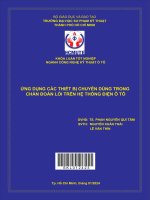 ứng dụng các thiết bị chuyên dùng trong chẩn đoán lỗi trên hệ thống điện ô tô