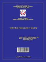thiết kế hệ thống quản lý nhà trọ