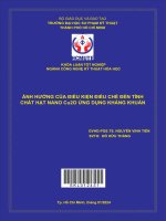 ảnh hưởng của điều kiện điều chế đến tính chất hạt nano cu₂o ứng dụng kháng khuẩn