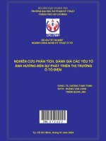 nghiên cứu phân tích đánh giá các yếu tố ảnh hưởng đến sự phát triển thị trường ô tô điện