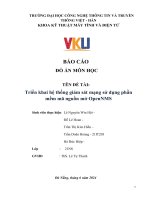 đề tài triển khai hệ thống giám sát mạng sử dụng phần mềm mã nguồn mở opennms