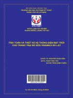 tính toán và thiết kế hệ thống điện mặt trời cho trang trại bò sữa vinamilk đà lạt