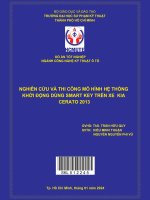 nghiên cứu và thi công mô hình hệ thống khởi động dừng smart key trên xe kia cerato 2013