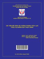 cải tiến mô hình hệ thống phanh thủy lực phục vụ giảng dạy thực hành