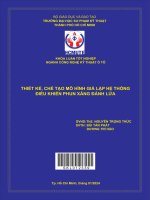 thiết kế chế tạo mô hình giả lập hệ thống điều khiển phun xăng đánh lửa