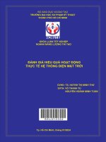 đánh giá hiệu quả hoạt động thực tế hệ thống điện mặt trời