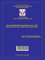 thực nghiệm kiểm tra độ bền của chi tiết nhựa in 3d với các thông số in khác nhau